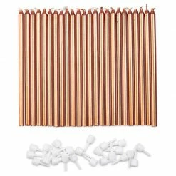 Blue Panda Eighteen Birthday Cake Topper Letters With Thin Candles And Holders (32 Pack)