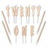 Blue Panda Cake Topper 31st Birthday With Thin Candles In Holders (Rose Gold, 33 Pack)