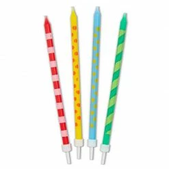 Blue Panda Roar Dinosaur Cake Topper And Thin Printed Candles (28 Pieces)