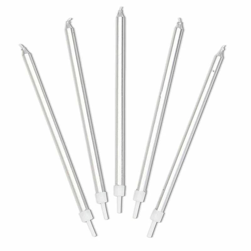 Blue Panda Number 0-9 Birthday Cake Candles With Holders (Silver, 34 Pack) Special Occasions 6 Blue Panda Number 0-9 Birthday Cake Candles With Holders (Silver, 34 Pack) Special Occasions