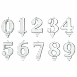 Blue Panda Number 0-9 Birthday Cake Candles With Holders (Silver, 34 Pack) Special Occasions 14 Blue Panda Number 0-9 Birthday Cake Candles With Holders (Silver, 34 Pack) Special Occasions