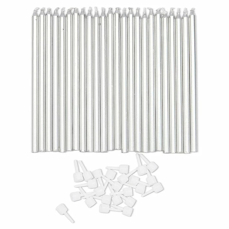 Blue Panda Number 0-9 Birthday Cake Candles With Holders (Silver, 34 Pack) Special Occasions 8 Blue Panda Number 0-9 Birthday Cake Candles With Holders (Silver, 34 Pack) Special Occasions