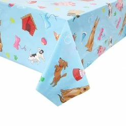 Special Occasions Blue Panda Puppy Dog Themed Party Table Covers (54 X 108 In, Rectangle, 3 Pack)