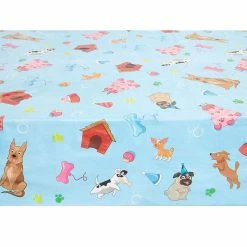 Special Occasions Blue Panda Puppy Dog Themed Party Table Covers (54 X 108 In, Rectangle, 3 Pack)