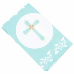 Blue Panda Special Occasions Tablecloth For Baptism And Easter, Plastic Table Cover (54 X 108 In, 3-Pack)