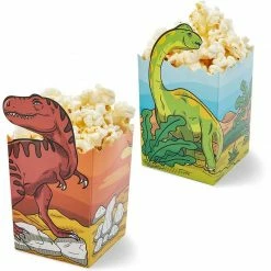 Blue Panda Dinosaur Popcorn Boxes For Treats, Goodies (60 Count) 4 Designs 13 Blue Panda Dinosaur Popcorn Boxes For Treats, Goodies (60 Count) 4 Designs