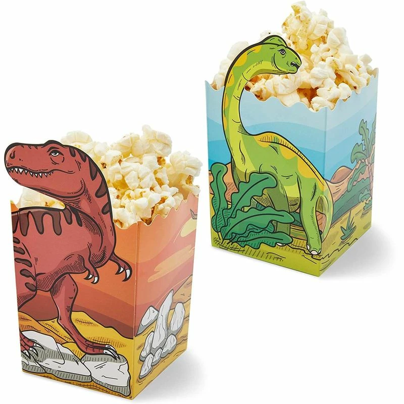 Blue Panda Dinosaur Popcorn Boxes For Treats, Goodies (60 Count) 4 Designs 8 Blue Panda Dinosaur Popcorn Boxes For Treats, Goodies (60 Count) 4 Designs