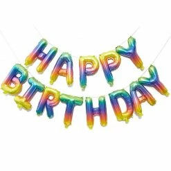 Blue Panda Happy Birthday Balloon - Foil Party Balloons - 16 Inches