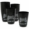 Blue Panda Video Game Party Cups For Kids Birthday (16 Oz, Black, 16 Pack) Special Occasions