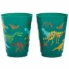 Blue Panda Plastic Tumbler Cups For Dinosaur Birthday Party (16 Ounces, 16 Pack)