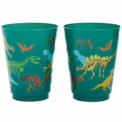 Blue Panda Plastic Tumbler Cups For Dinosaur Birthday Party (16 Ounces, 16 Pack)
