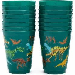 Blue Panda Plastic Tumbler Cups For Dinosaur Birthday Party (16 Ounces, 16 Pack) 12 Blue Panda Plastic Tumbler Cups For Dinosaur Birthday Party (16 Ounces, 16 Pack)