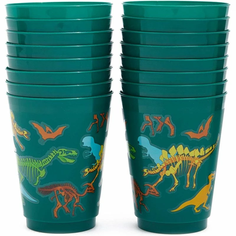 Blue Panda Plastic Tumbler Cups For Dinosaur Birthday Party (16 Ounces, 16 Pack) 7 Blue Panda Plastic Tumbler Cups For Dinosaur Birthday Party (16 Ounces, 16 Pack)