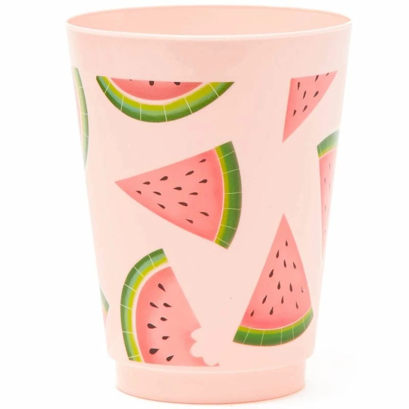 Blue Panda Pink Plastic Tumbler Cups For Watermelon Party (16 Oz, 16 Pack) 3 Blue Panda Pink Plastic Tumbler Cups For Watermelon Party (16 Oz, 16 Pack)