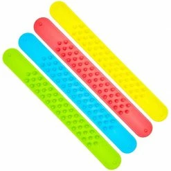 Blue Panda Spiky Slap Bracelets Kids Party Favors (4 Colors, 12 Pack) Kids Birthday