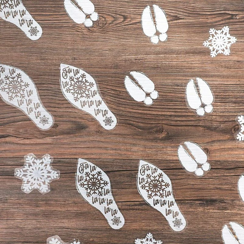Blue Panda Christmas Window Decals, Footprints And Snowflakes (127 Pieces) 4 Blue Panda Christmas Window Decals, Footprints And Snowflakes (127 Pieces)