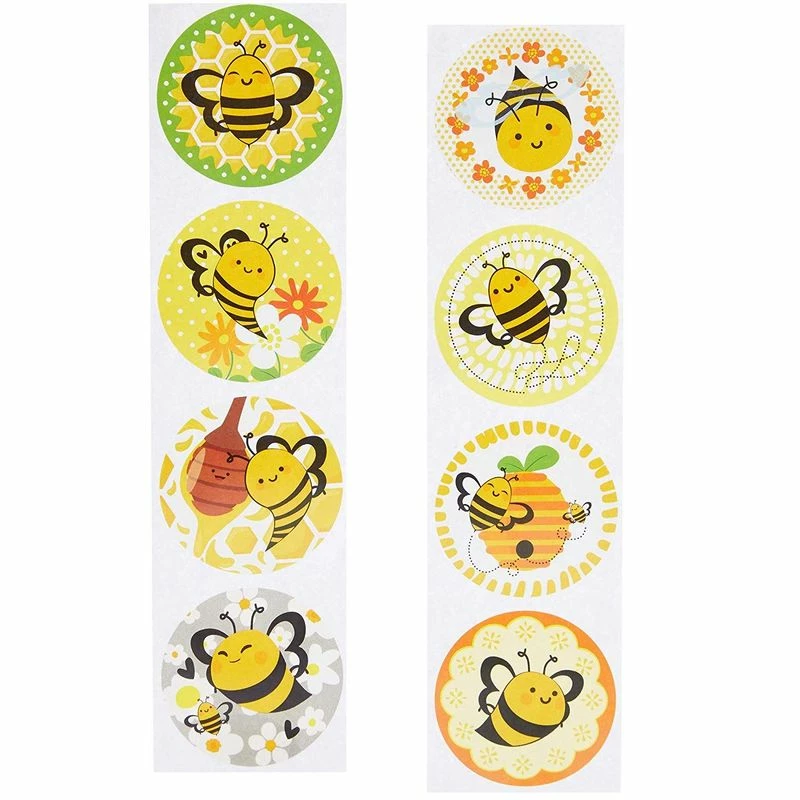 Blue Panda Bee Stickers, Sticker Roll (1.5 In, 1000 Pieces) 4 Blue Panda Bee Stickers, Sticker Roll (1.5 In, 1000 Pieces)