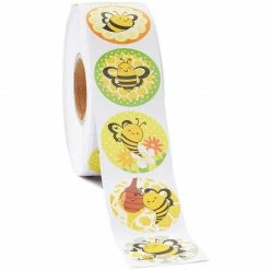Blue Panda Bee Stickers, Sticker Roll (1.5 In, 1000 Pieces) 9 Blue Panda Bee Stickers, Sticker Roll (1.5 In, 1000 Pieces)