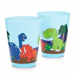 Blue Panda Dinosaur Reusable Plastic Party Cups – Pack Of 16 – Blue