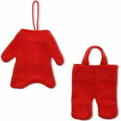 Blue Panda Santa Suit Christmas Silverware Utensils Holder – Pack Of 8, 2 Designs