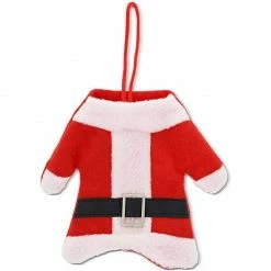 Blue Panda Santa Suit Christmas Silverware Utensils Holder – Pack Of 8, 2 Designs