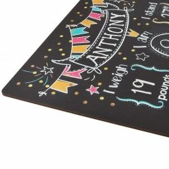 Blue Panda Milestones Of Baby's First Year Chalkboard For Photography Prop (11.6 X 15.6 In) 8 Blue Panda Milestones Of Baby's First Year Chalkboard For Photography Prop (11.6 X 15.6 In)