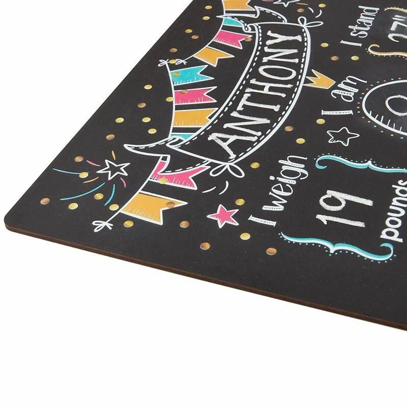 Blue Panda Milestones Of Baby's First Year Chalkboard For Photography Prop (11.6 X 15.6 In) 5 Blue Panda Milestones Of Baby's First Year Chalkboard For Photography Prop (11.6 X 15.6 In)