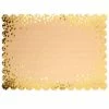Blue Panda Kraft Scalloped Paper Placemats With Gold Foil Polka Dots – Pack Of 50