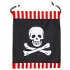 Blue Panda Pirate Skull Drawstring Party Favor Bags For Kids (10 X 12 In, 12 Pack)