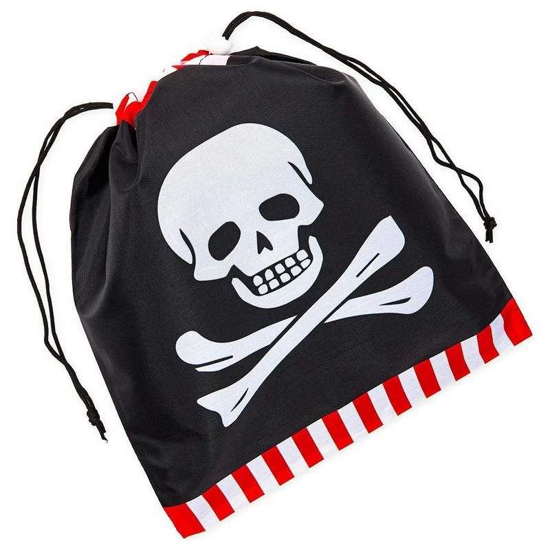 Blue Panda Pirate Skull Drawstring Party Favor Bags For Kids (10 X 12 In, 12 Pack) 5 Blue Panda Pirate Skull Drawstring Party Favor Bags For Kids (10 X 12 In, 12 Pack)