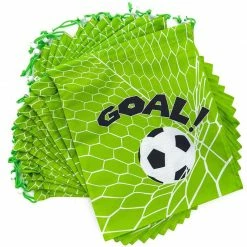Blue Panda Soccer Party Drawstring Favor Bags (12 X 10 In, 12 Pack)