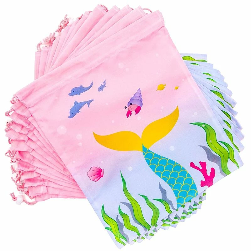 Blue Panda Special Occasions Mermaid Party Favor Drawstring Bags For Kids (12 X 10 In, 12 Pack) 4 Blue Panda Special Occasions Mermaid Party Favor Drawstring Bags For Kids (12 X 10 In, 12 Pack)