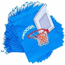 Blue Panda Special Occasions Basketball Party Favor Drawstring Gift Bags (12 X 10 In, 12 Pack)
