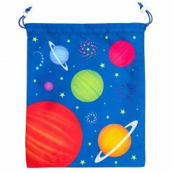 Blue Panda Outer Space Drawstring Party Favor Bags For Kids (12 X 10 In, 12 Pack) Special Occasions