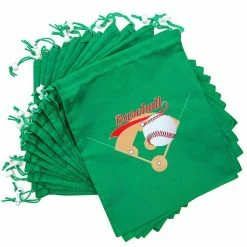 Blue Panda Special Occasions Baseball Drawstring Party Favor Bags For Kids (12 X 10 In, 12 Pack)