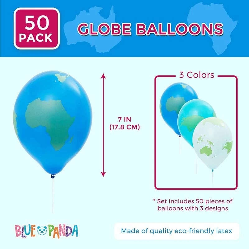Blue Panda World Balloons For Earth Day (12 Inches, 50 Pack) Special Occasions 9 Blue Panda World Balloons For Earth Day (12 Inches, 50 Pack) Special Occasions