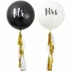Blue Panda Jumbo Mr. & Mrs. Wedding Balloons With Tassel (36 In, 2 Pack)
