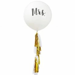 Blue Panda Jumbo Mr. & Mrs. Wedding Balloons With Tassel (36 In, 2 Pack)