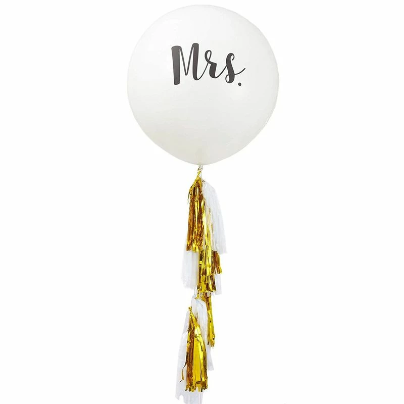 Blue Panda Jumbo Mr. & Mrs. Wedding Balloons With Tassel (36 In, 2 Pack) 4 Blue Panda Jumbo Mr. & Mrs. Wedding Balloons With Tassel (36 In, 2 Pack)