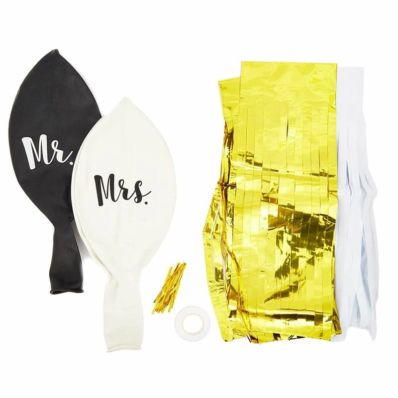 Blue Panda Jumbo Mr. & Mrs. Wedding Balloons With Tassel (36 In, 2 Pack) 6 Blue Panda Jumbo Mr. & Mrs. Wedding Balloons With Tassel (36 In, 2 Pack)