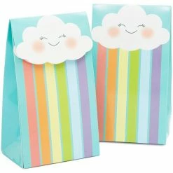 Blue Panda Cloud Party Favor Bags With Stickers For Kids (24 Pack) Special Occasions