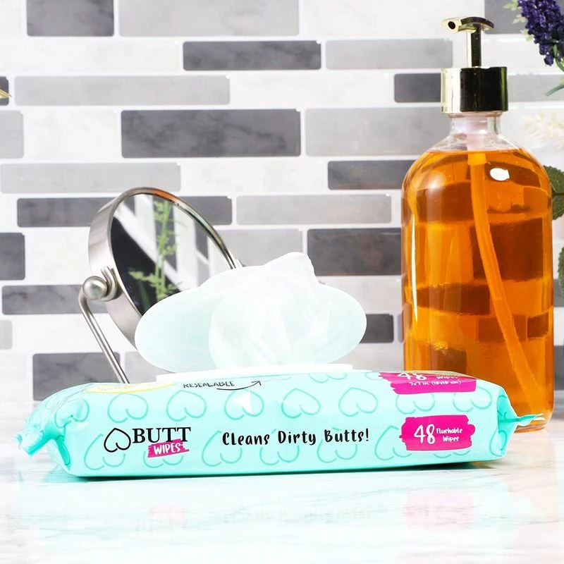 Blue Panda Flushable Butt Wet Wipes For Kids And Adults, Aloe Vera Scented (480 Count Total, 10 Pack) 4 Blue Panda Flushable Butt Wet Wipes For Kids And Adults, Aloe Vera Scented (480 Count Total, 10 Pack)