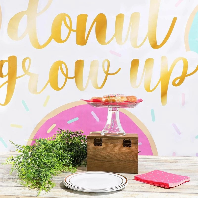 Blue Panda Donut Grow Up Photo Backdrop For Birthday Party Decorations (5 X 7 Ft) 4 Blue Panda Donut Grow Up Photo Backdrop For Birthday Party Decorations (5 X 7 Ft)