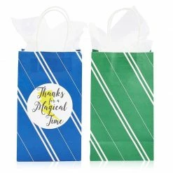 Blue Panda Wizard Party Favor Bags For Kids Birthday (4 Colors, 12 Pack)