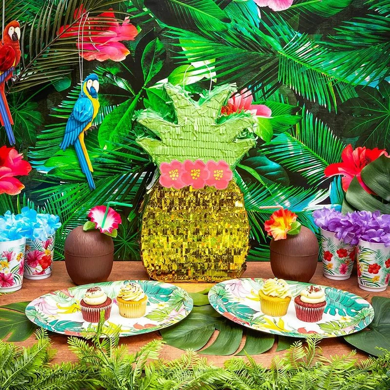 Blue Panda Pineapple Pinata, Hawaiian Luau Party Decorations (16.5 X 9.7 In) 5 Blue Panda Pineapple Pinata, Hawaiian Luau Party Decorations (16.5 X 9.7 In)