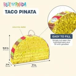 Blue Panda Decorations Small Taco Pinata (17 X 10 In.)