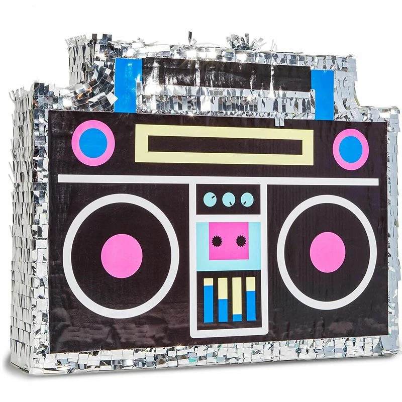 Blue Panda Pinata Boom Box, 80’s Party Decorations (16.5 X 12.8 In) 3 Blue Panda Pinata Boom Box, 80’s Party Decorations (16.5 X 12.8 In)