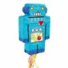 Blue Panda Decorations Robot Pinata, Kids Birthday Party Supplies (16.6 X 10.8 In)