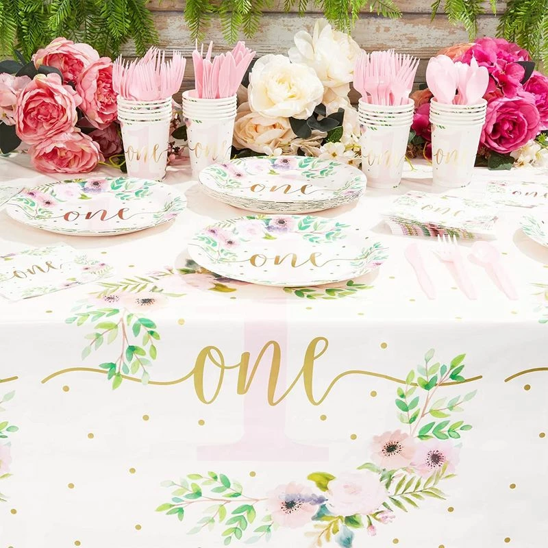 Blue Panda Tablecloths 1st Birthday Party Tablecloth (54 X 108 In., 3 Pack) 5 Blue Panda Tablecloths 1st Birthday Party Tablecloth (54 X 108 In., 3 Pack)