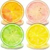 Blue Panda Tutti Fruity, Citrus Fruit Party Plates With Gold Foil Details For Summer Celebrations (9 In, 48 Pack)